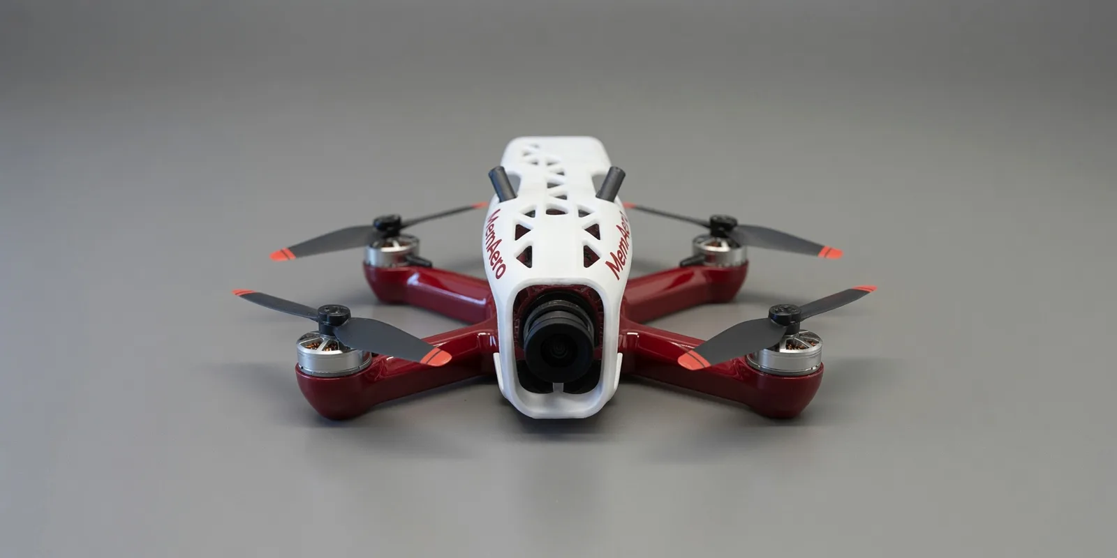 MemAero Aero 2 5-inch FPV drone, front-on view (design render)